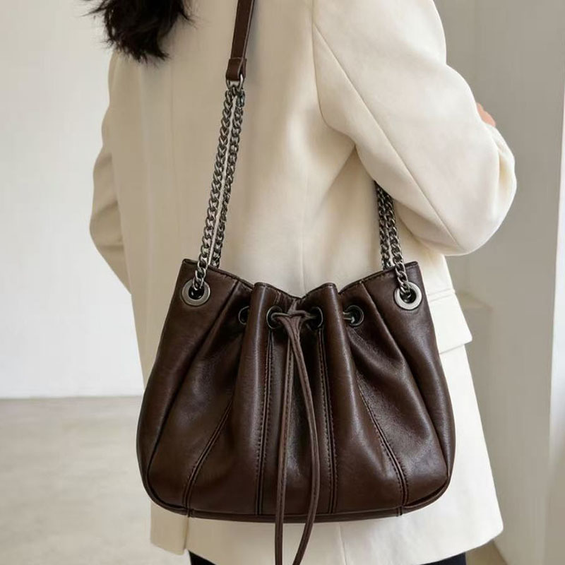 Fashion Drawstring Bucket Bag  - Luxury Quilted Bags recension och pris