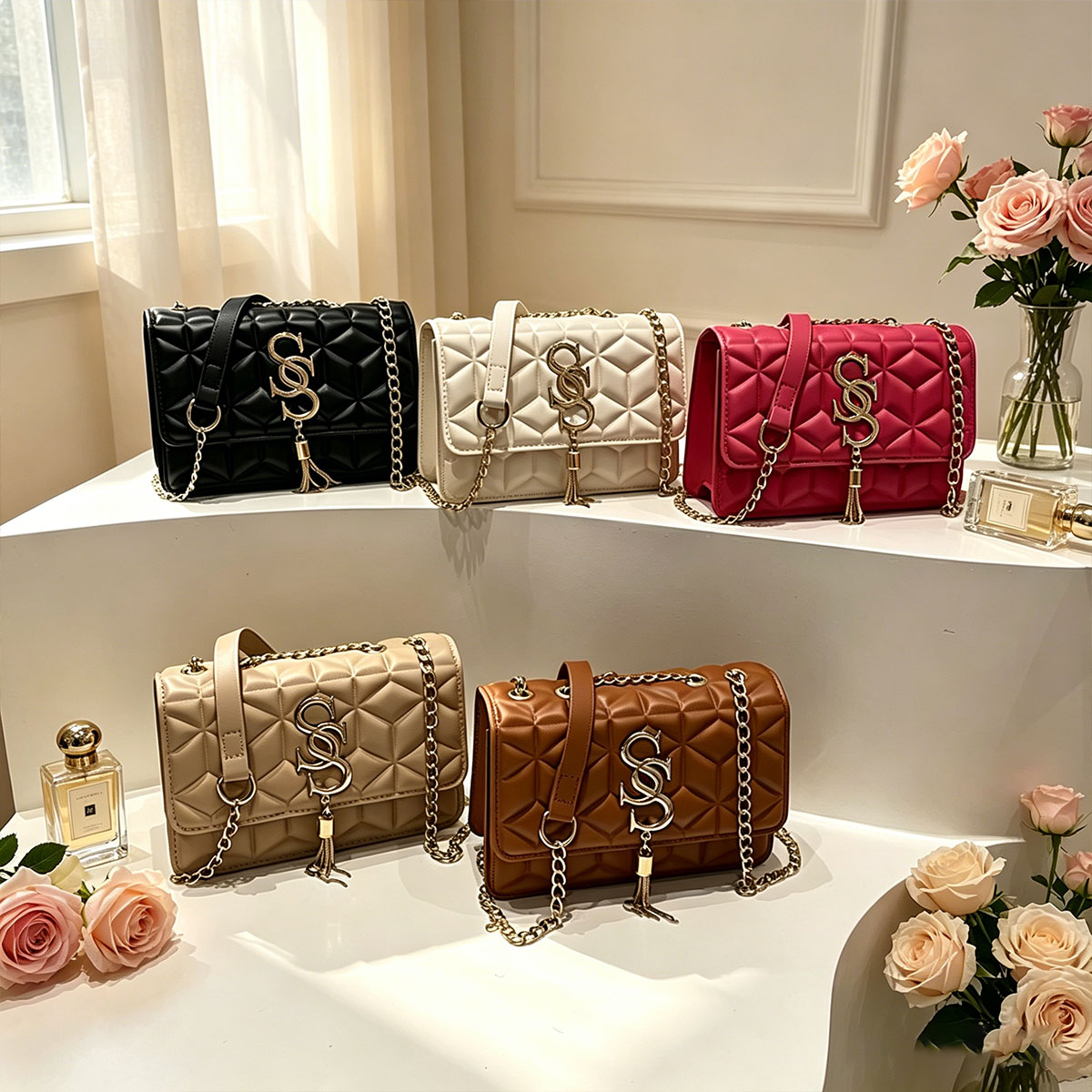 Light Luxury Trend Argyle Quil - Luxury Quilted Bags recension och pris