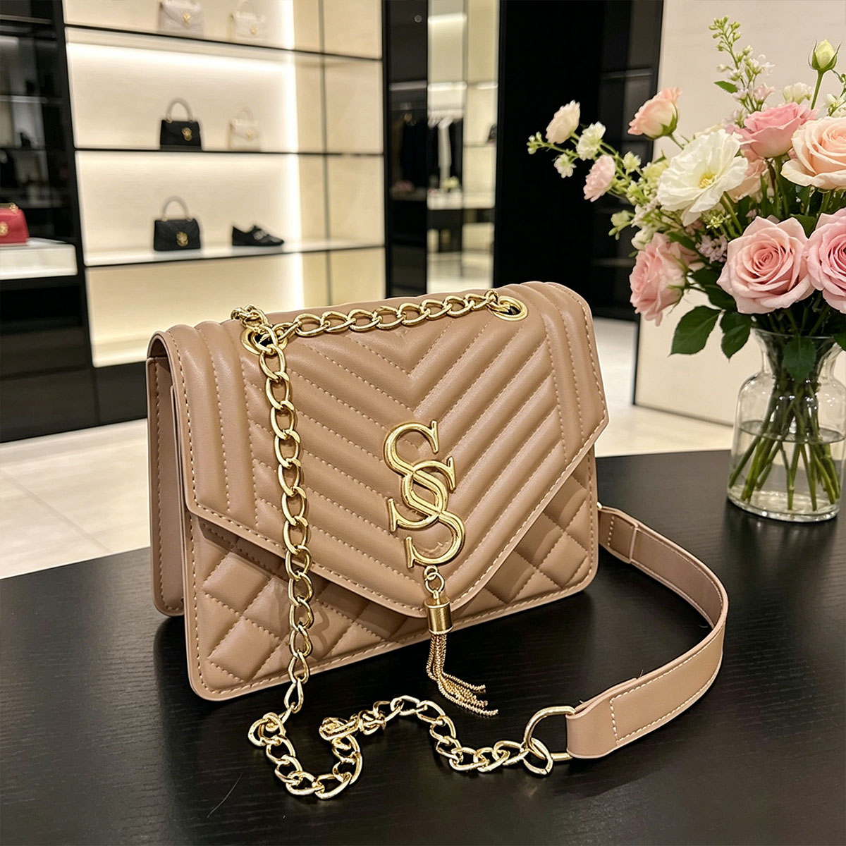 Light Luxury Elegant Argyle Qu - Luxury Quilted Bags recension och pris