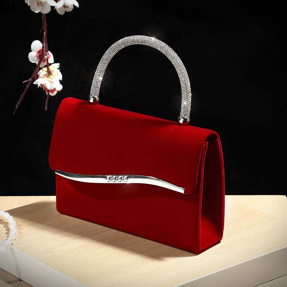 New wine red velvet diamond-en - Luxury Bags Outlet recension och pris