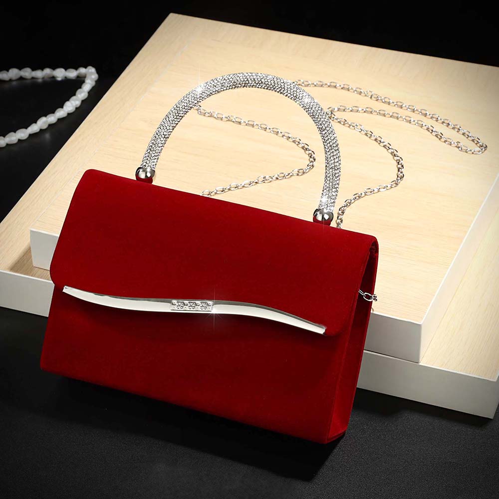 New wine red velvet diamond-en - Luxury Bags Outlet recension och pris