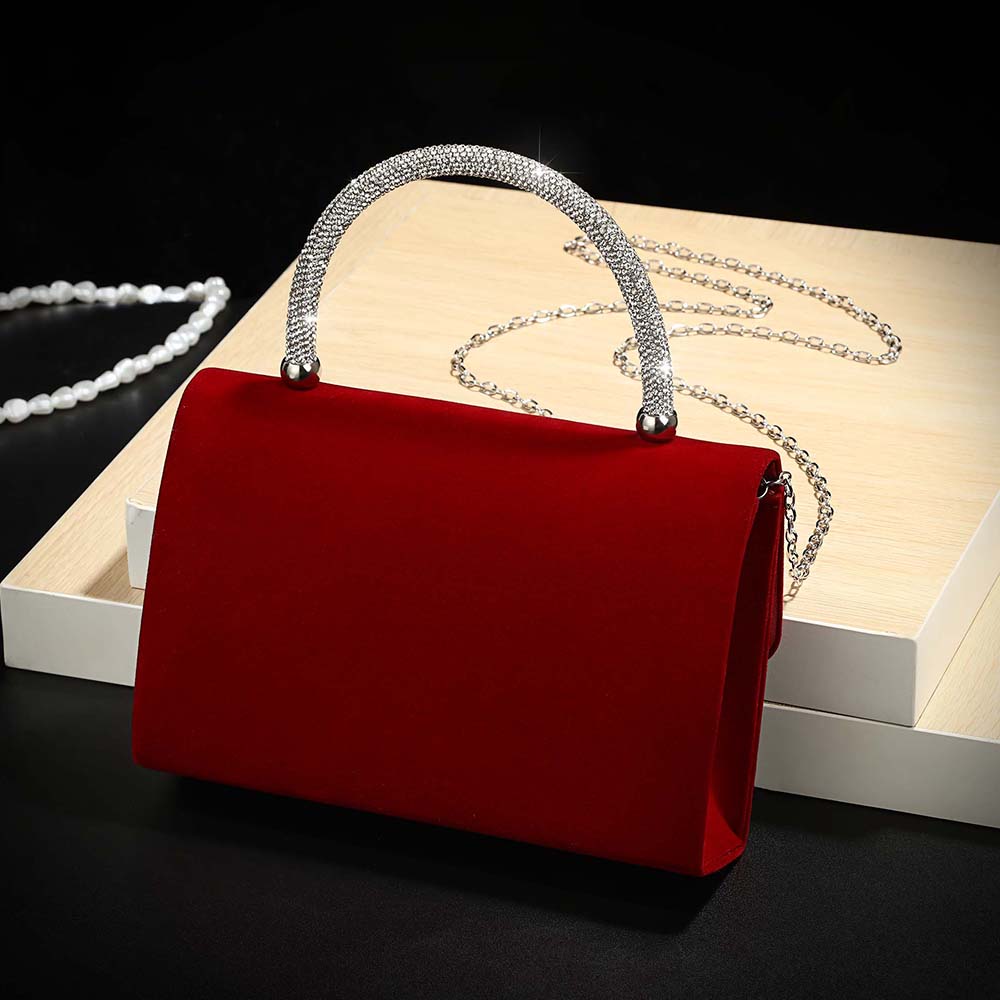 New wine red velvet diamond-en - Luxury Bags Outlet recension och pris