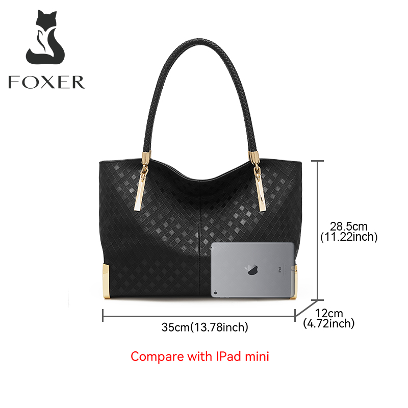 FOXER Genuine Leather Lady's H - Luxury Quilted Bags recension och pris