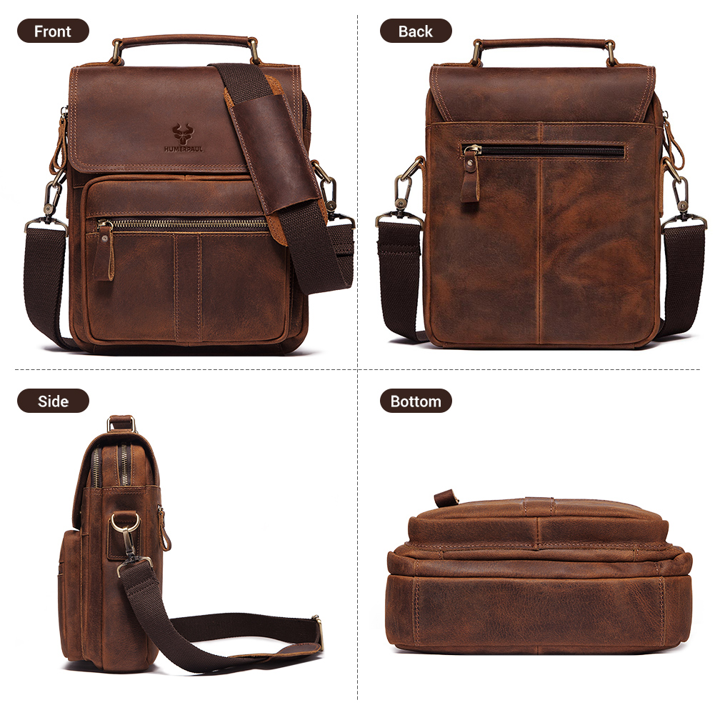 HUMERPAUL Genuine Leather Men' - Luxury Bags Outlet recension och pris
