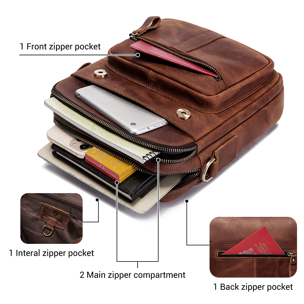 HUMERPAUL Genuine Leather Men' - Luxury Bags Outlet recension och pris